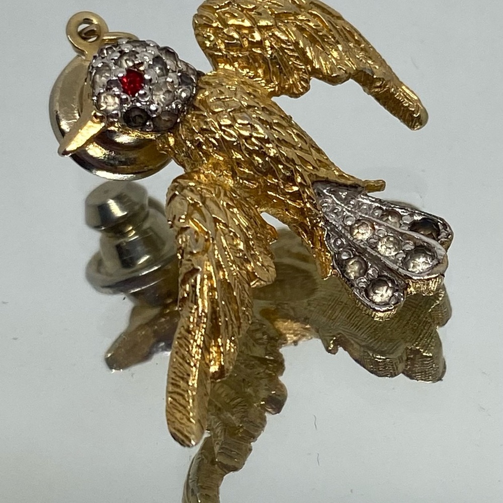 Gold and Silver Bird Brooch